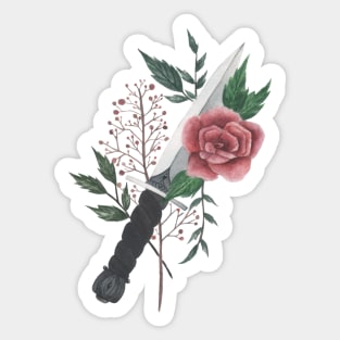 Flowers dagger dark ver. Sticker